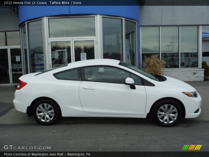 Taffeta White / Stone 2012 Honda Civic LX Coupe