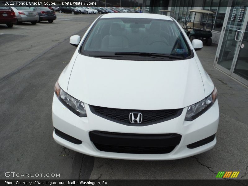 Taffeta White / Stone 2012 Honda Civic LX Coupe