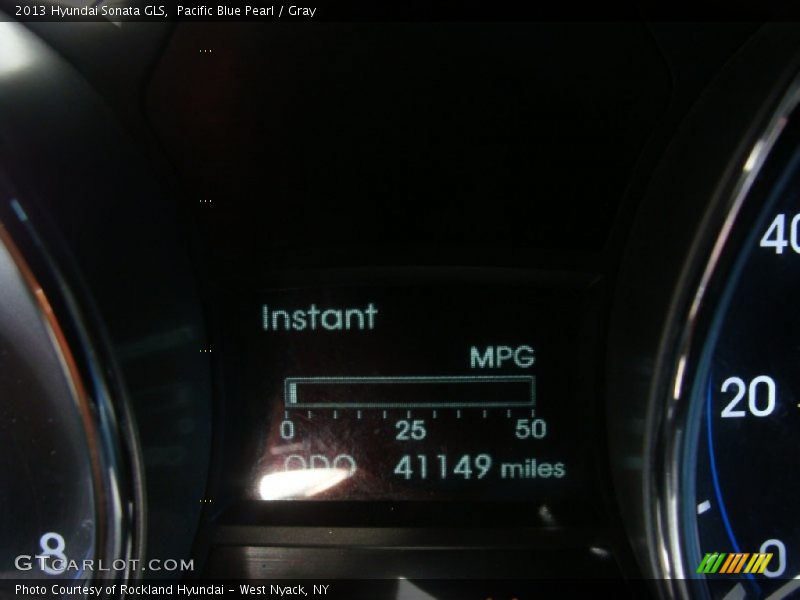 Pacific Blue Pearl / Gray 2013 Hyundai Sonata GLS