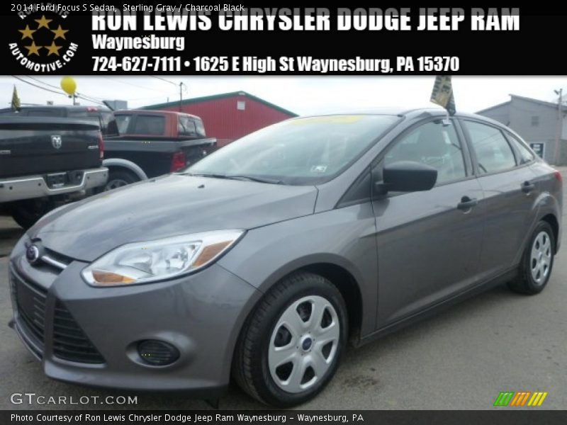 Sterling Gray / Charcoal Black 2014 Ford Focus S Sedan