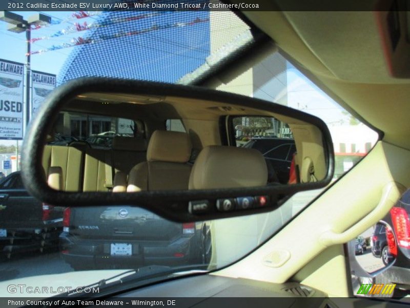 White Diamond Tricoat / Cashmere/Cocoa 2012 Cadillac Escalade ESV Luxury AWD