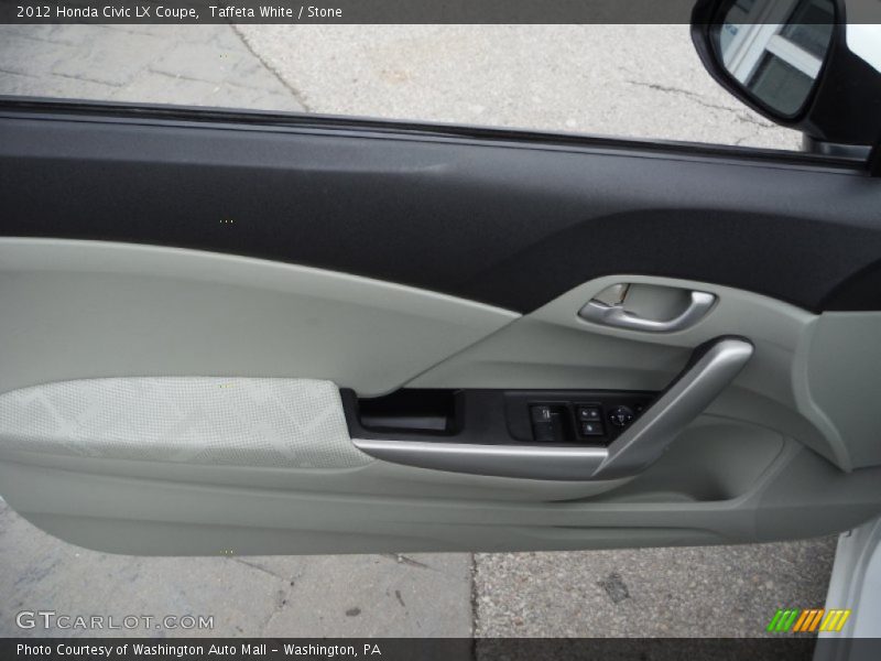 Taffeta White / Stone 2012 Honda Civic LX Coupe