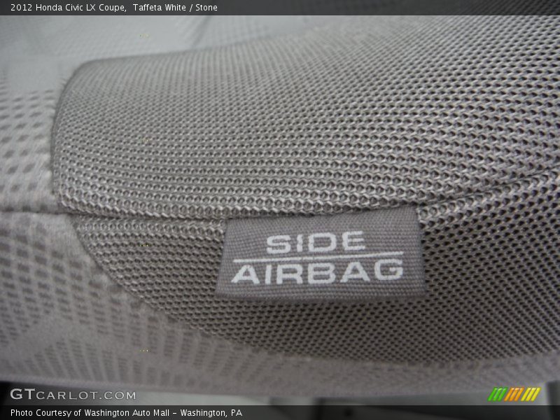 Taffeta White / Stone 2012 Honda Civic LX Coupe