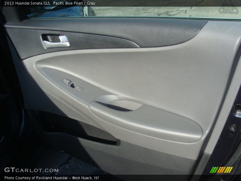 Pacific Blue Pearl / Gray 2013 Hyundai Sonata GLS