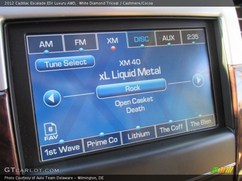 White Diamond Tricoat / Cashmere/Cocoa 2012 Cadillac Escalade ESV Luxury AWD