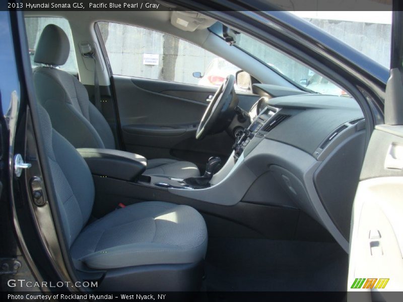 Pacific Blue Pearl / Gray 2013 Hyundai Sonata GLS