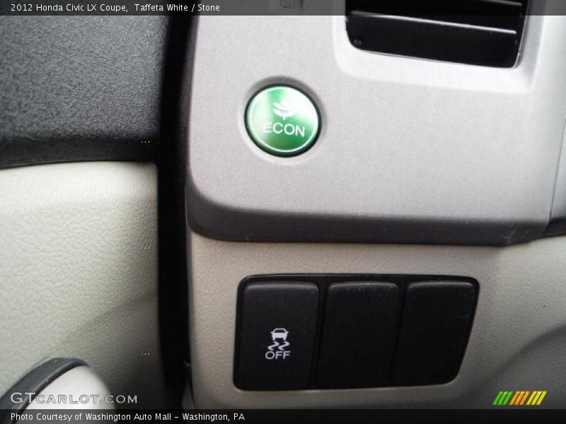 Taffeta White / Stone 2012 Honda Civic LX Coupe