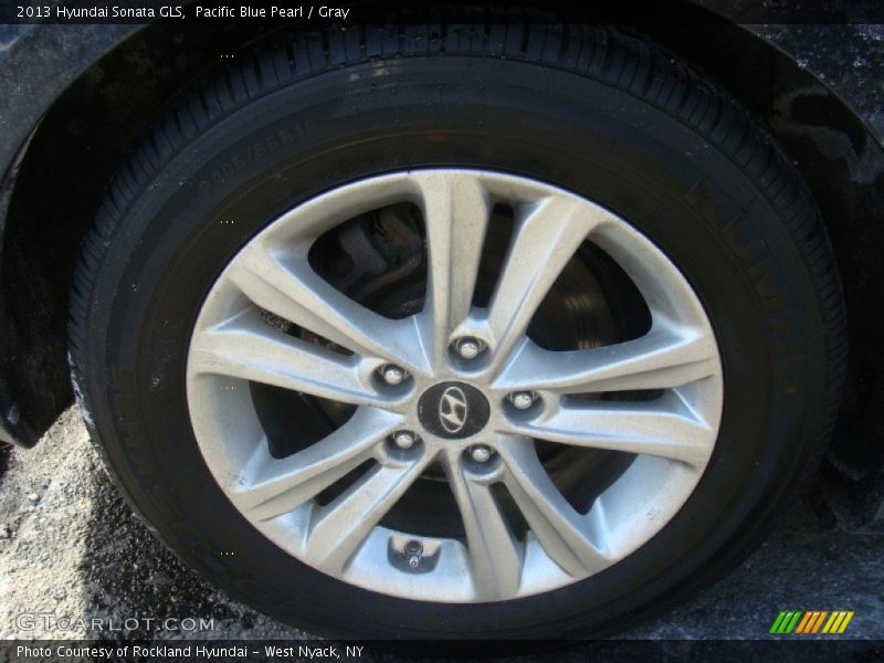 Pacific Blue Pearl / Gray 2013 Hyundai Sonata GLS