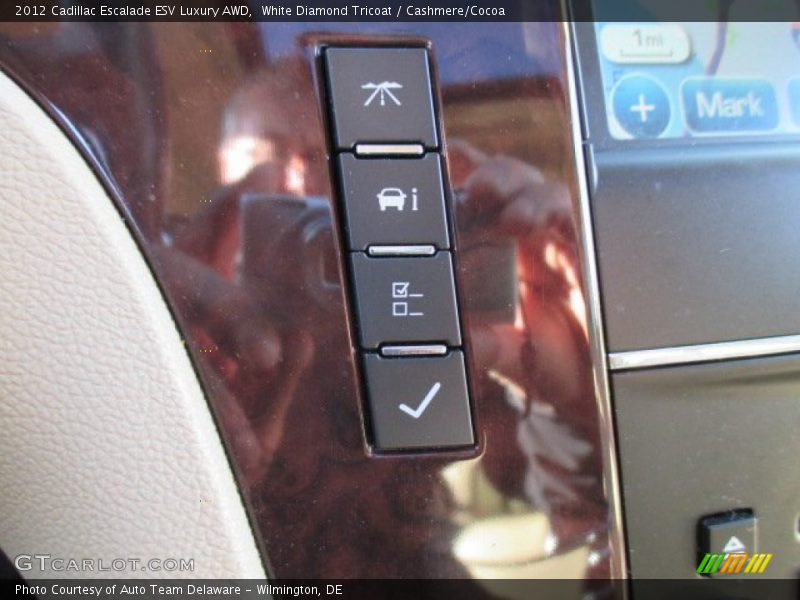 White Diamond Tricoat / Cashmere/Cocoa 2012 Cadillac Escalade ESV Luxury AWD