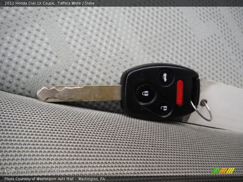 Taffeta White / Stone 2012 Honda Civic LX Coupe