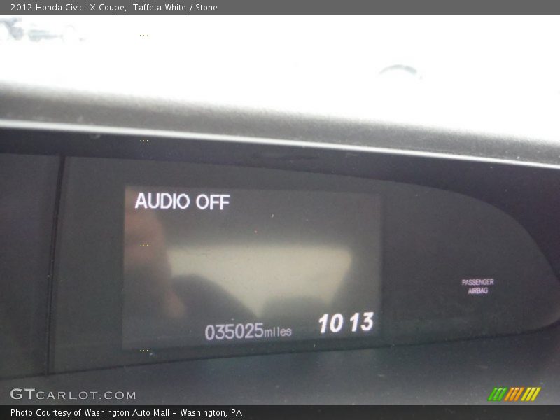 Taffeta White / Stone 2012 Honda Civic LX Coupe