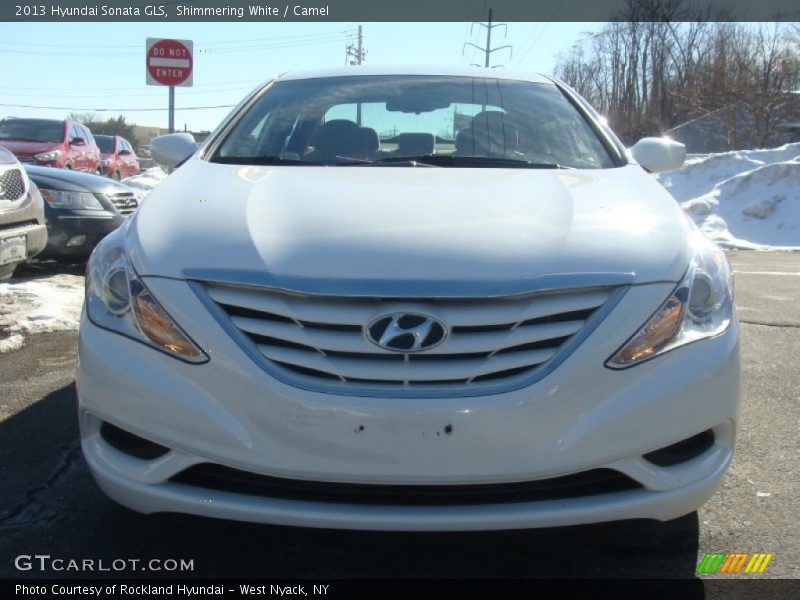 Shimmering White / Camel 2013 Hyundai Sonata GLS
