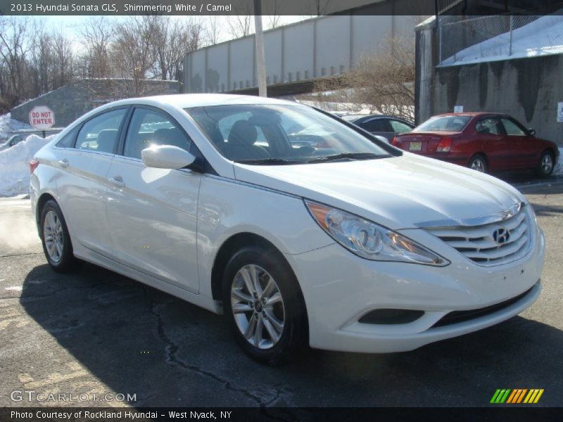 Shimmering White / Camel 2013 Hyundai Sonata GLS