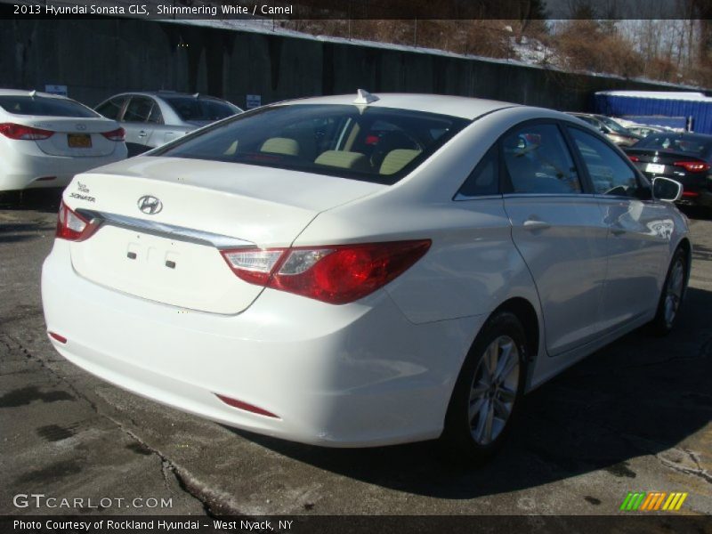 Shimmering White / Camel 2013 Hyundai Sonata GLS