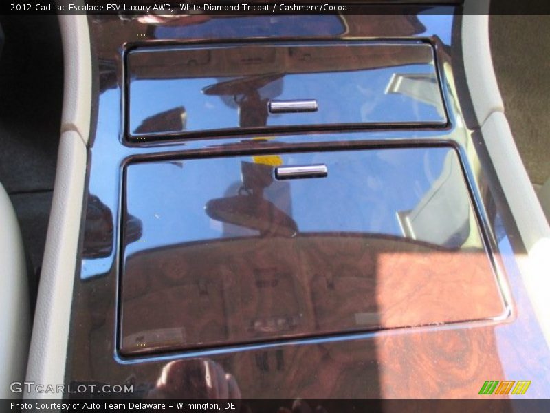 White Diamond Tricoat / Cashmere/Cocoa 2012 Cadillac Escalade ESV Luxury AWD