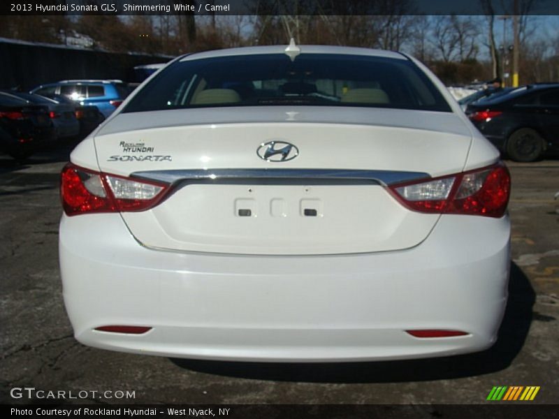 Shimmering White / Camel 2013 Hyundai Sonata GLS