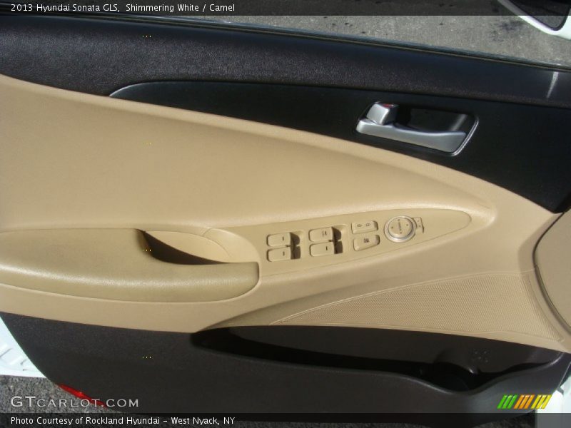 Shimmering White / Camel 2013 Hyundai Sonata GLS