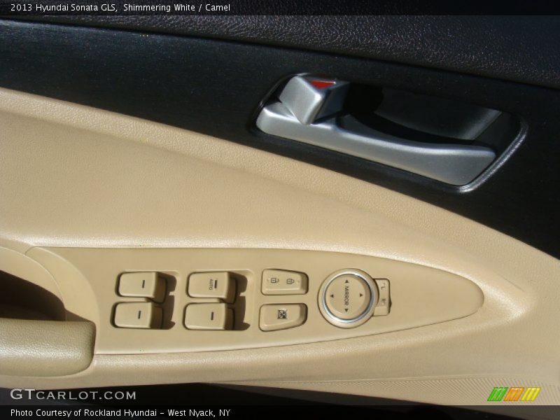Shimmering White / Camel 2013 Hyundai Sonata GLS