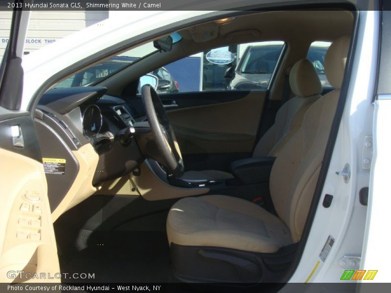 Shimmering White / Camel 2013 Hyundai Sonata GLS