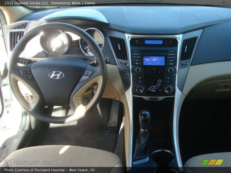 Shimmering White / Camel 2013 Hyundai Sonata GLS