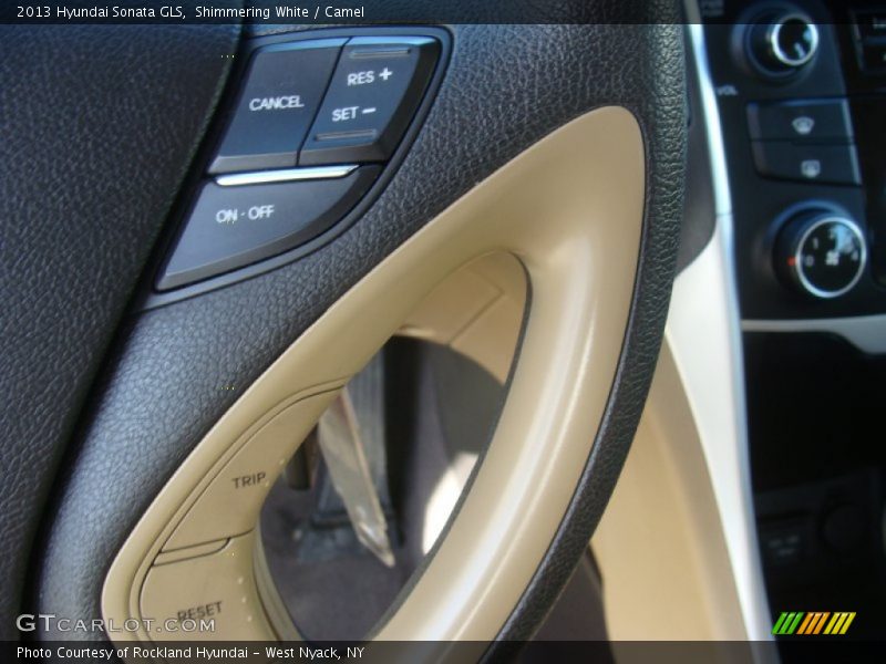 Shimmering White / Camel 2013 Hyundai Sonata GLS