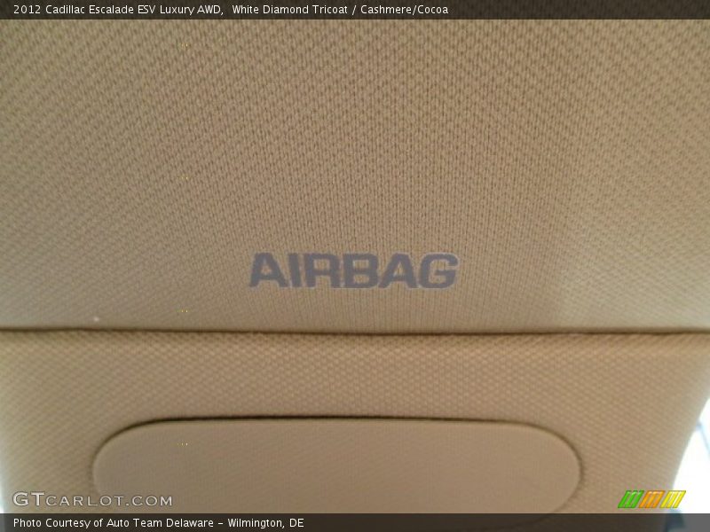 White Diamond Tricoat / Cashmere/Cocoa 2012 Cadillac Escalade ESV Luxury AWD