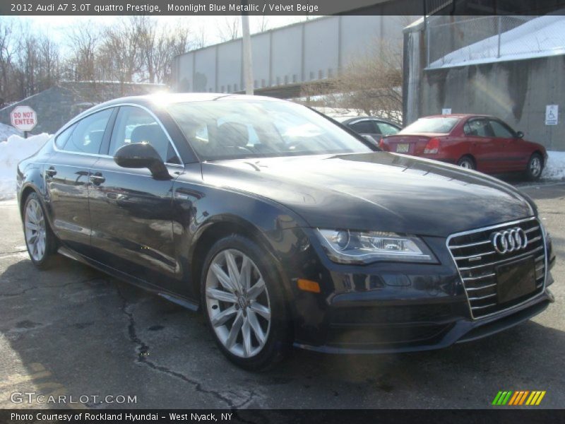 Moonlight Blue Metallic / Velvet Beige 2012 Audi A7 3.0T quattro Prestige