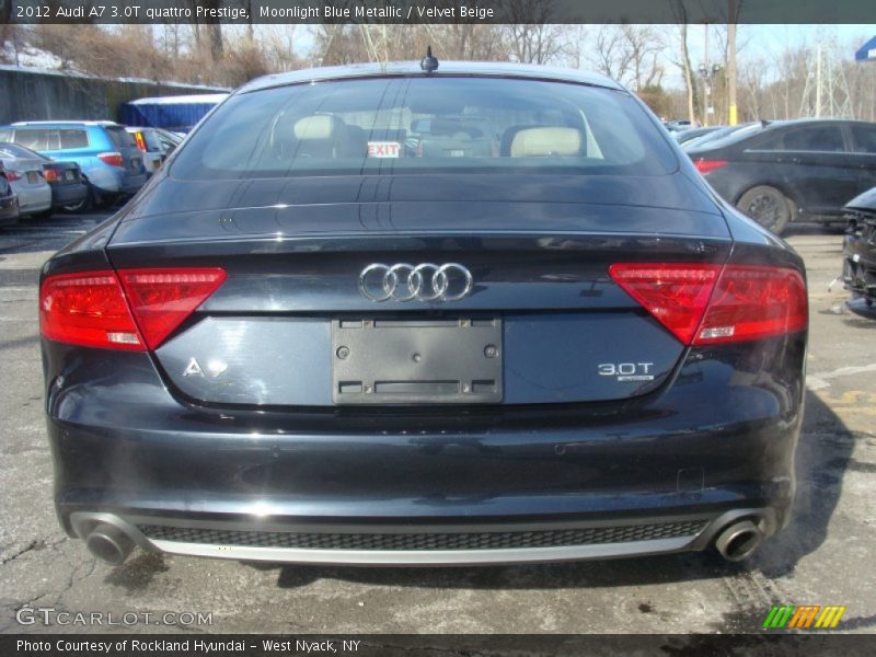 Moonlight Blue Metallic / Velvet Beige 2012 Audi A7 3.0T quattro Prestige