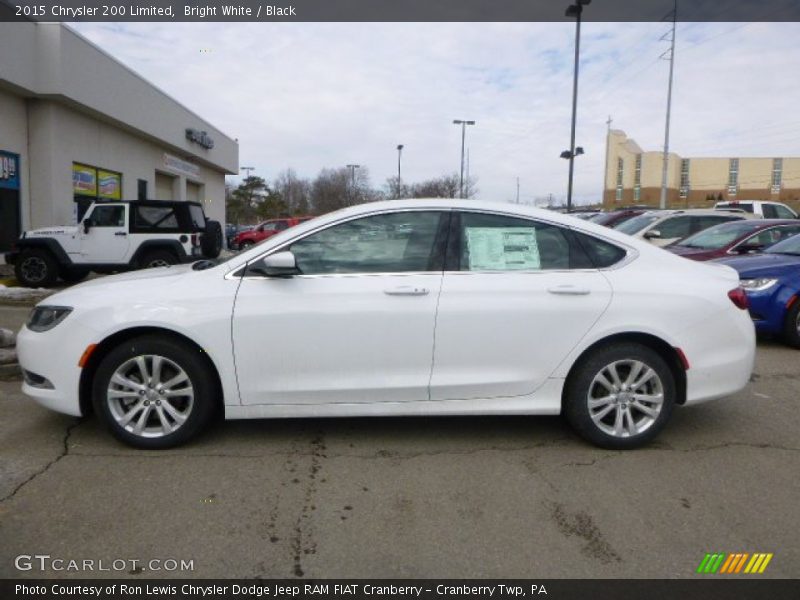 Bright White / Black 2015 Chrysler 200 Limited