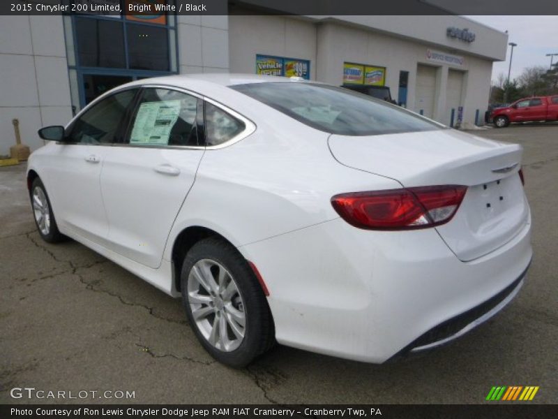 Bright White / Black 2015 Chrysler 200 Limited