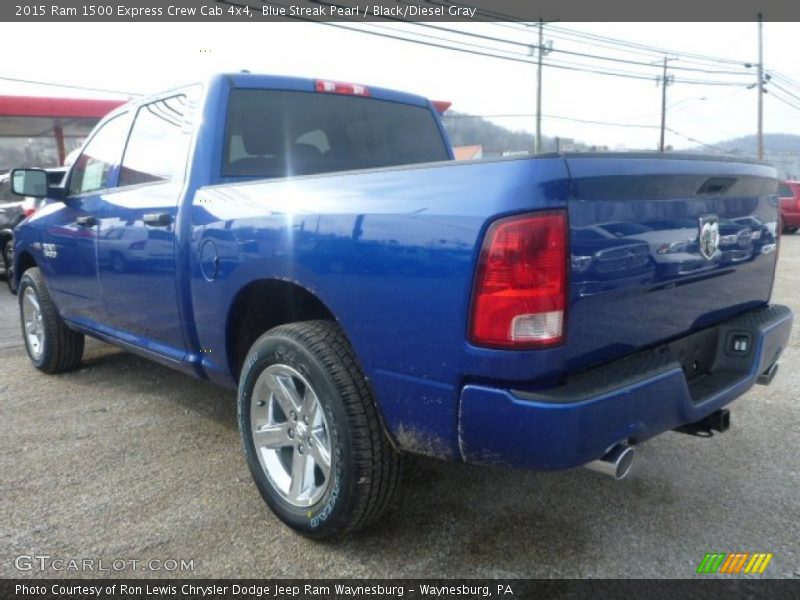 Blue Streak Pearl / Black/Diesel Gray 2015 Ram 1500 Express Crew Cab 4x4