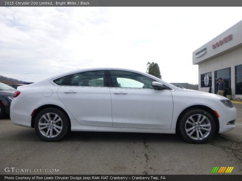 Bright White / Black 2015 Chrysler 200 Limited