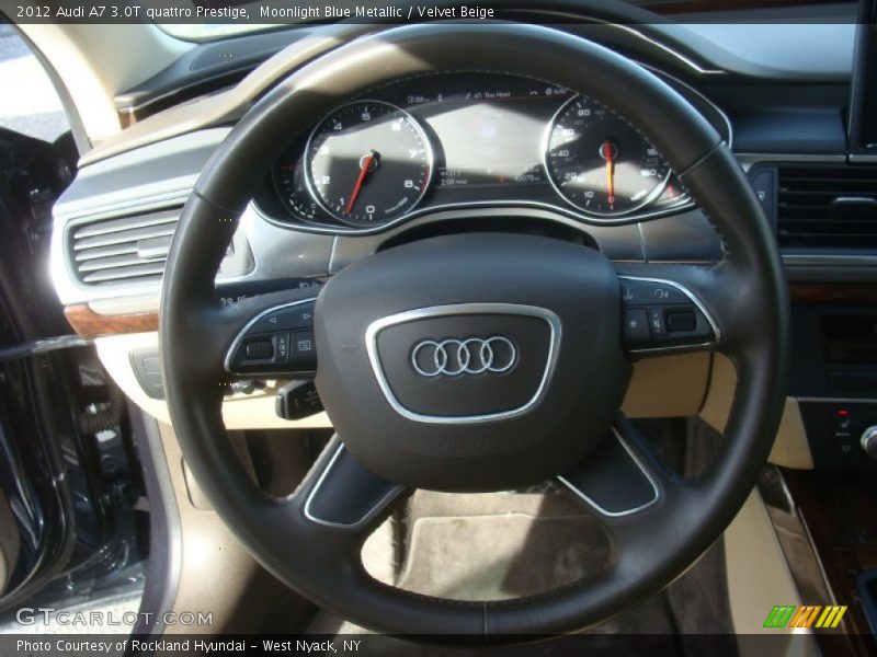 Moonlight Blue Metallic / Velvet Beige 2012 Audi A7 3.0T quattro Prestige