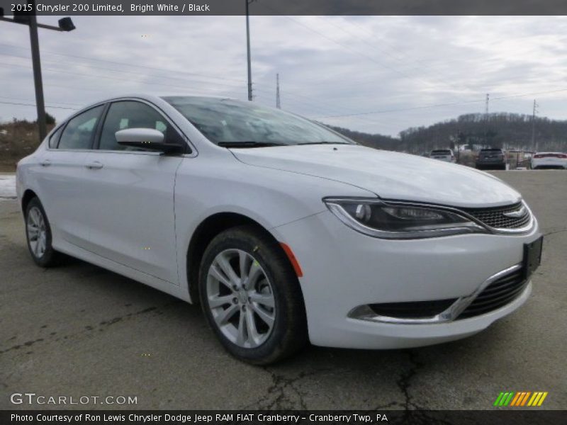 Bright White / Black 2015 Chrysler 200 Limited