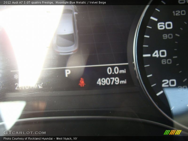 Moonlight Blue Metallic / Velvet Beige 2012 Audi A7 3.0T quattro Prestige