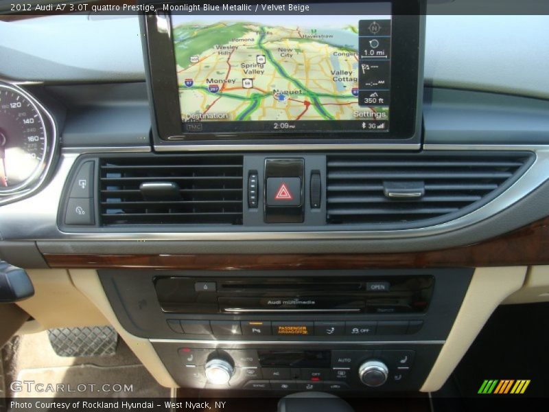 Moonlight Blue Metallic / Velvet Beige 2012 Audi A7 3.0T quattro Prestige