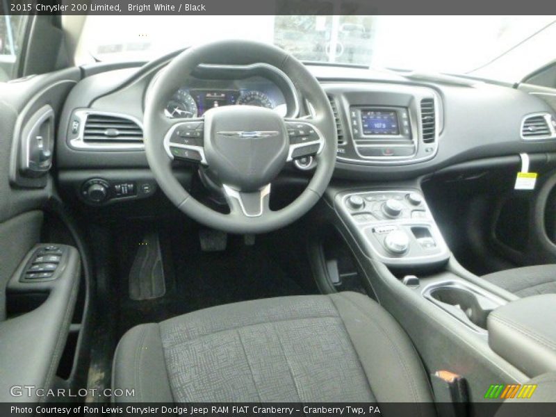 Bright White / Black 2015 Chrysler 200 Limited