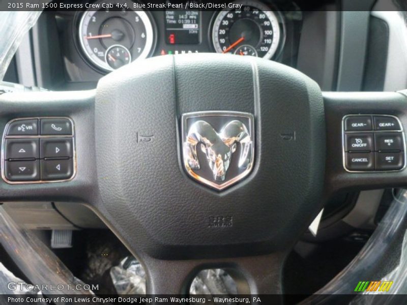 Blue Streak Pearl / Black/Diesel Gray 2015 Ram 1500 Express Crew Cab 4x4