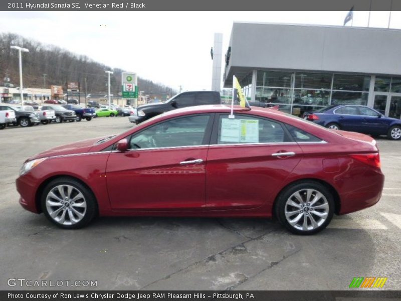 Venetian Red / Black 2011 Hyundai Sonata SE
