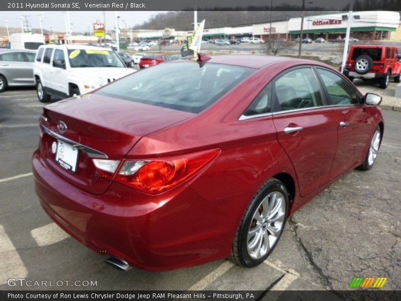 Venetian Red / Black 2011 Hyundai Sonata SE