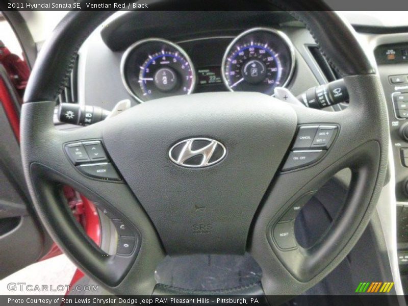 Venetian Red / Black 2011 Hyundai Sonata SE