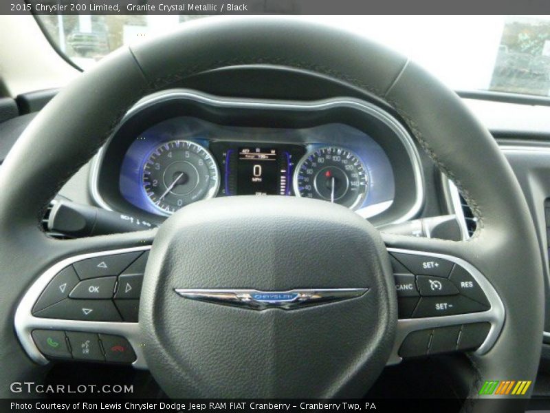 Granite Crystal Metallic / Black 2015 Chrysler 200 Limited