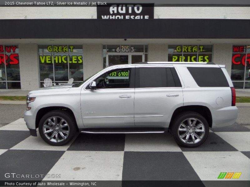 Silver Ice Metallic / Jet Black 2015 Chevrolet Tahoe LTZ