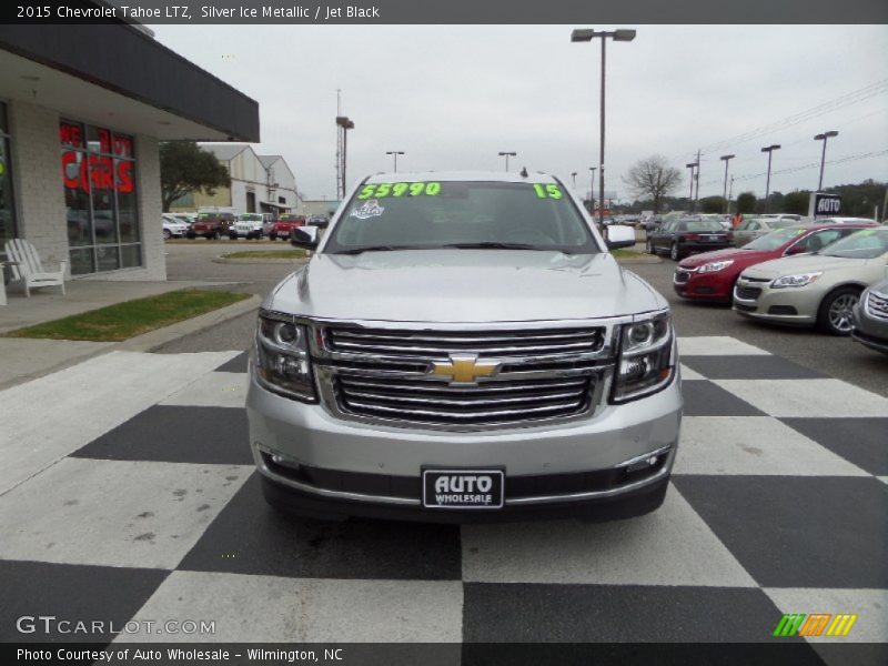 Silver Ice Metallic / Jet Black 2015 Chevrolet Tahoe LTZ