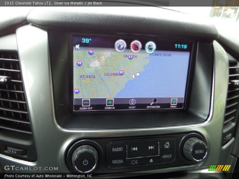 Silver Ice Metallic / Jet Black 2015 Chevrolet Tahoe LTZ