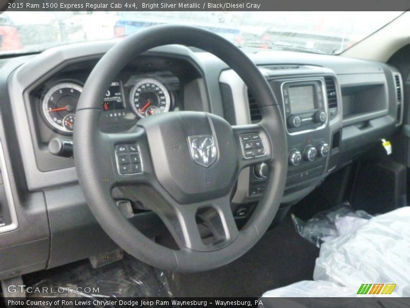 Bright Silver Metallic / Black/Diesel Gray 2015 Ram 1500 Express Regular Cab 4x4
