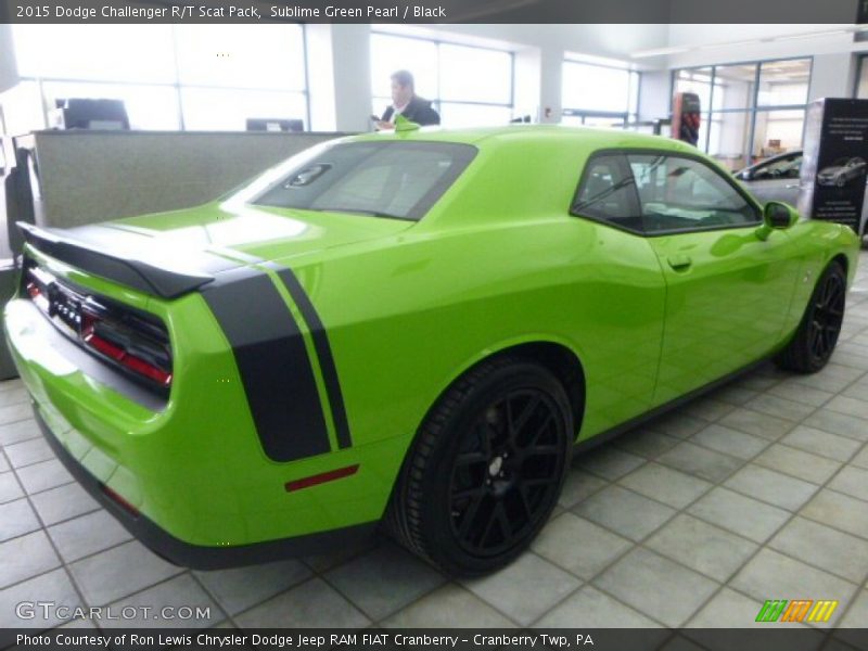 Sublime Green Pearl / Black 2015 Dodge Challenger R/T Scat Pack