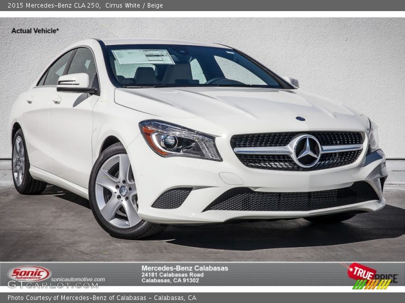 Cirrus White / Beige 2015 Mercedes-Benz CLA 250