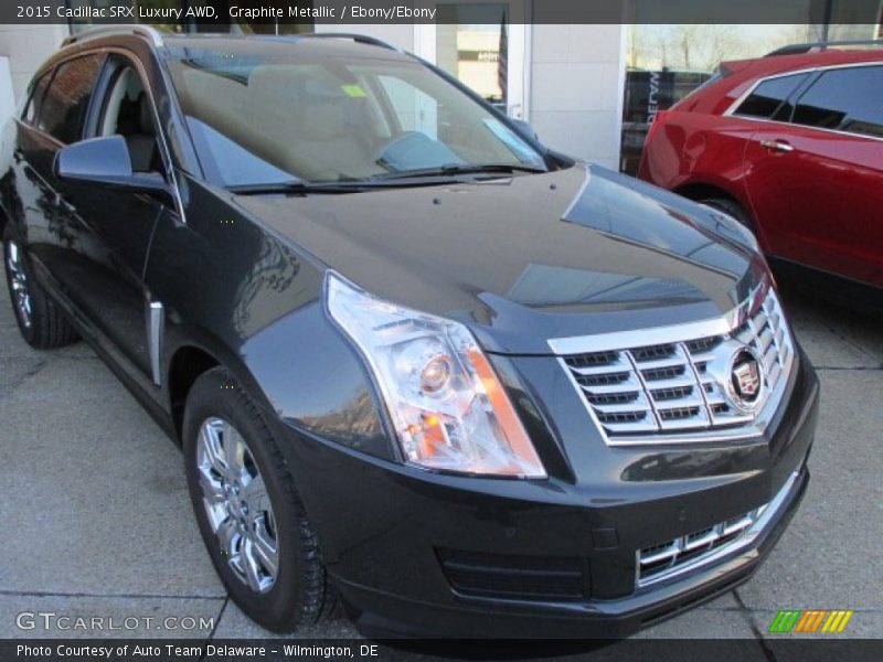 Graphite Metallic / Ebony/Ebony 2015 Cadillac SRX Luxury AWD