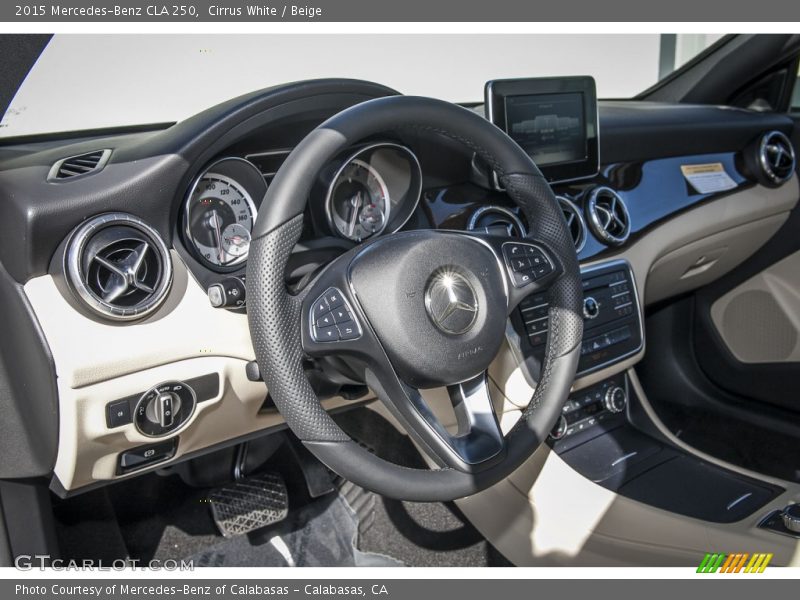 Cirrus White / Beige 2015 Mercedes-Benz CLA 250